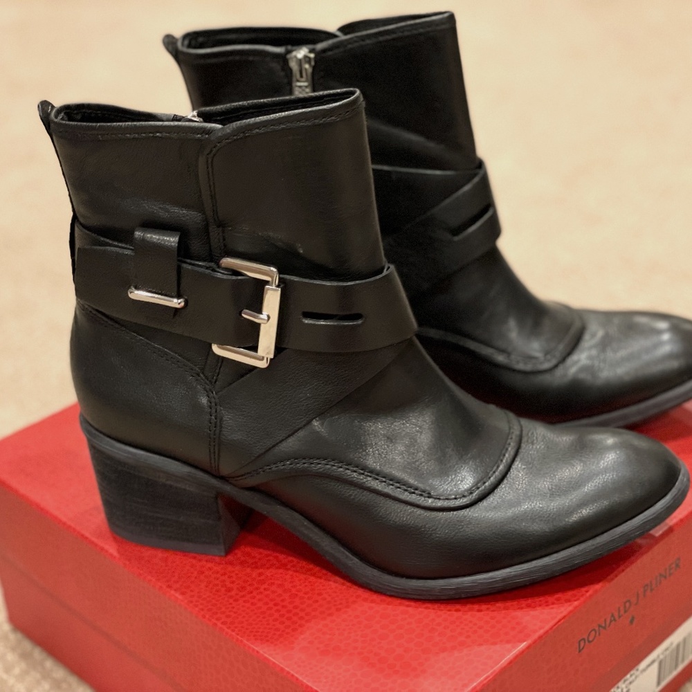 Donald J. Pliner Black Ankle Boot (New)